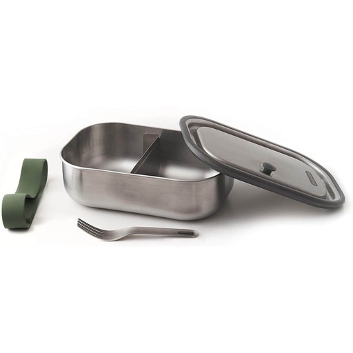 Edelstahl Lunchbox Black+Blum olive