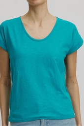 [S25C43] Lockeres Shirt aus Biobaumwolle (lake)